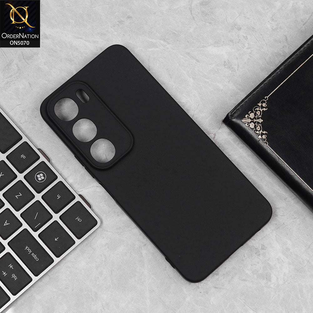 Vivo Y29 5G Cover - Black - New Liquid Silicone Soft TPU Case With Camera Protection