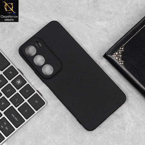 Vivo Y29 5G Cover - Black - New Liquid Silicone Soft TPU Case With Camera Protection