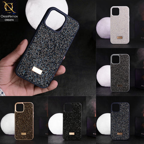 iPhone 15 Cover - Gray - Luxury Bling Rhinestones Diamond shiny Glitter Soft TPU Case