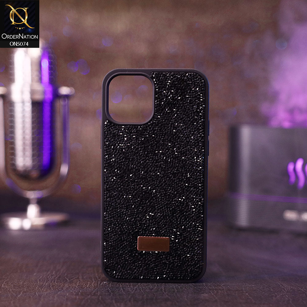 iPhone 12 Pro Cover - Black - Luxury Bling Rhinestones Diamond shiny Glitter Soft TPU Case