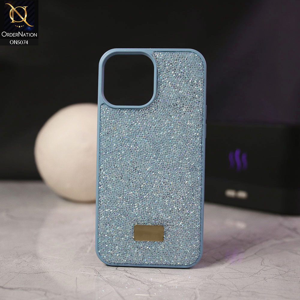 iPhone 16 Pro Max Cover - Sierra Blue - Luxury Bling Rhinestones Diamond shiny Glitter Soft TPU Case