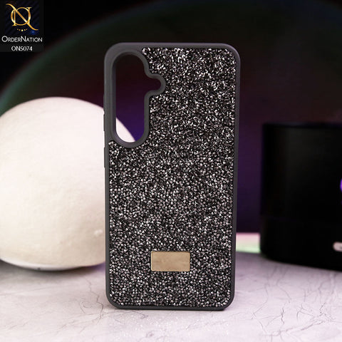 Samsung Galaxy S24 Cover - Gray - Luxury Bling Rhinestones Diamond shiny Glitter Soft TPU Case