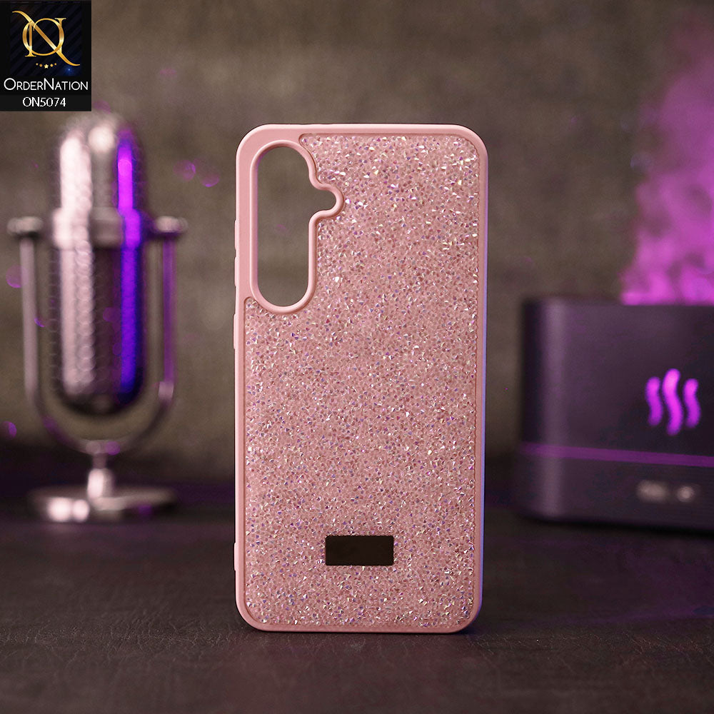 Samsung Galaxy S24 FE Cover - Pink - Luxury Bling Rhinestones Diamond shiny Glitter Soft TPU Case