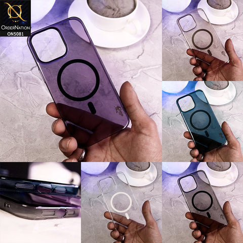 iPhone 15 Pro - Titanium -  New Ultra Thin PC Hard Sell Color Transparent Case With Magsafe