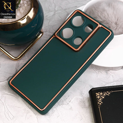 Xiaomi Redmi Note 13 Pro 4G Cover - Green - Electroplating Borders Candy Colour Soft Silicon Case With Camera Protection