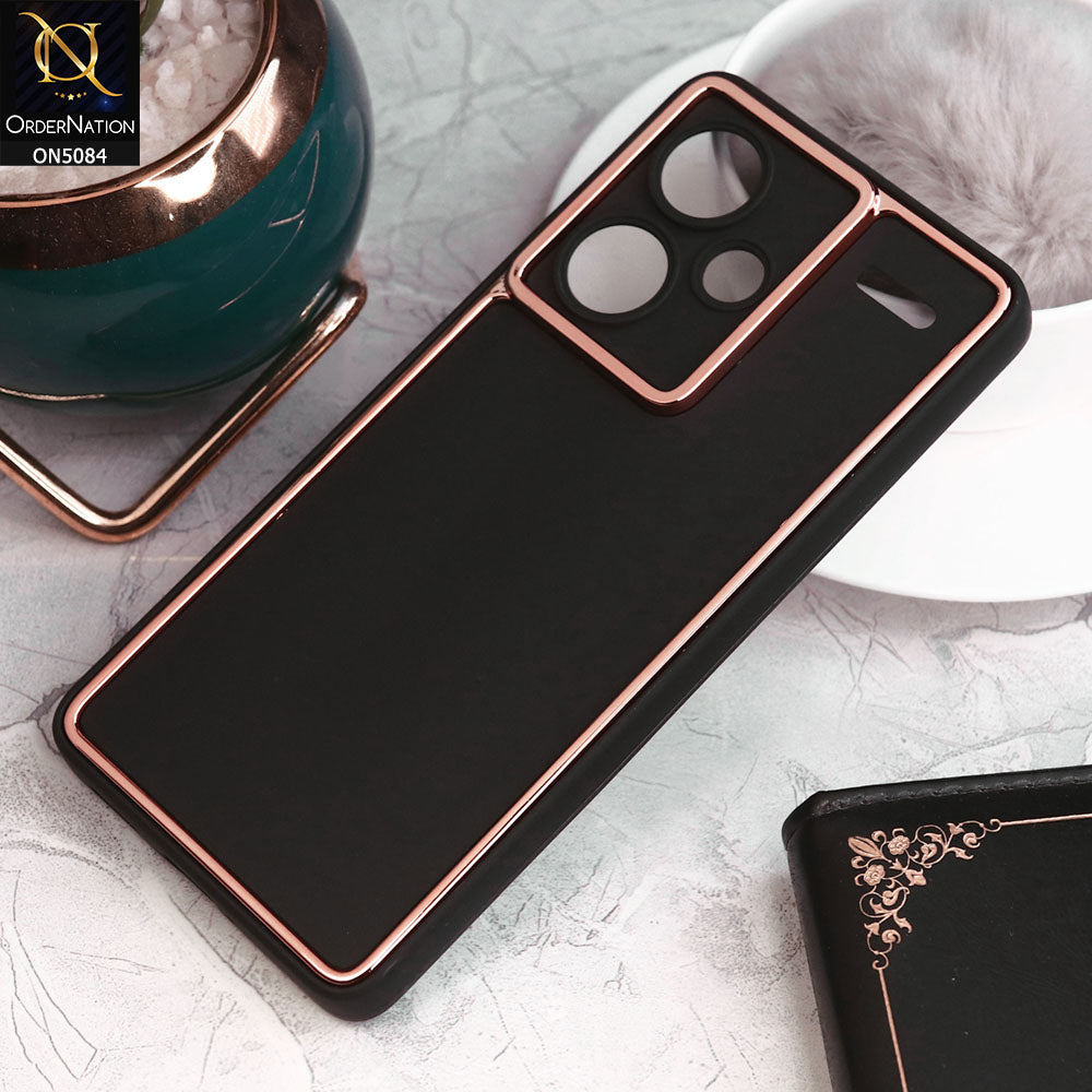 Xiaomi Redmi Note 13 Pro Plus 5G XFF Edition Cover - Black - Electroplating Borders Candy Colour Soft Silicon Case With Camera Protection