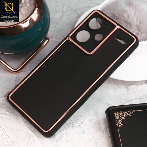 Xiaomi Redmi Note 13 Pro Plus 5G Cover - Black - Electroplating Borders Candy Colour Soft Silicon Case With Camera Protection