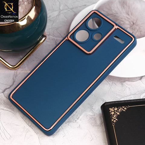 Xiaomi Redmi Note 13 Pro Plus 5G XFF Edition Cover - Blue - Electroplating Borders Candy Colour Soft Silicon Case With Camera Protection