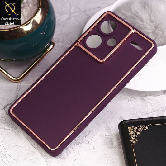 Xiaomi Redmi Note 13 Pro Plus 5G XFF Edition Cover - Magenta - Electroplating Borders Candy Colour Soft Silicon Case With Camera Protection