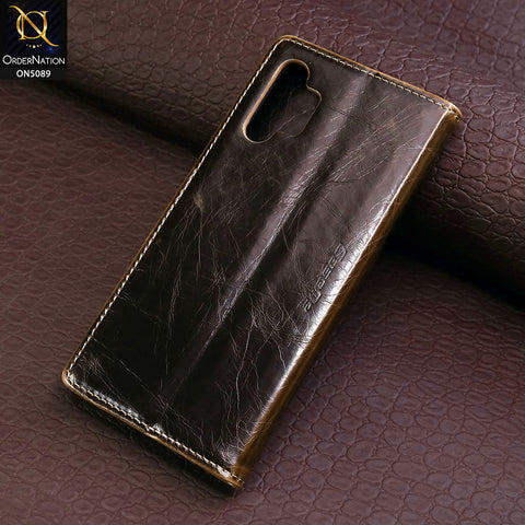 Samsung Galaxy A13 Cover - Brown - CaseMe Classic Leather Flip Book Card Slot Case