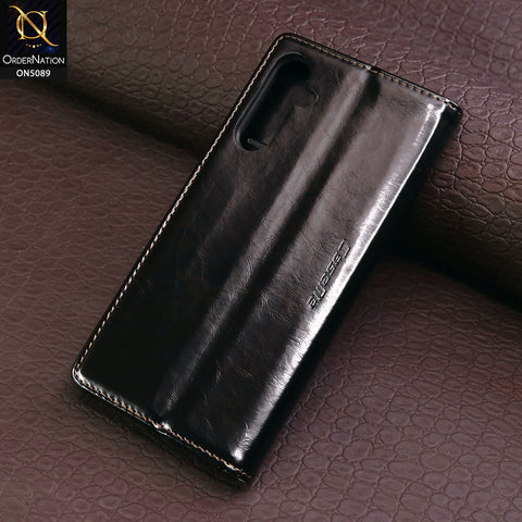 Samsung Galaxy A34 5G Cover - Black - CaseMe Classic Leather Flip Book Card Slot Case