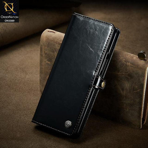 Samsung Galaxy Z Fold 4 5G Cover - Black - CaseMe Classic Leather Flip Book Card Slot Case