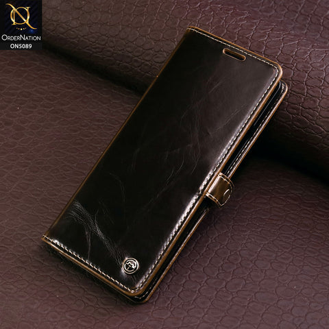 Samsung Galaxy Z Fold 4 5G Cover - Brown - CaseMe Classic Leather Flip Book Card Slot Case