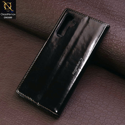 Samsung Galaxy A25 5G Cover - Black - CaseMe Classic Leather Flip Book Card Slot Case