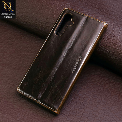 Samsung Galaxy A24 4G Cover - Brown - CaseMe Classic Leather Flip Book Card Slot Case