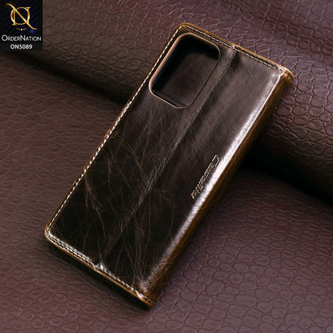 Samsung Galaxy A52s 5G Cover - Brown - CaseMe Classic Leather Flip Book Card Slot Case
