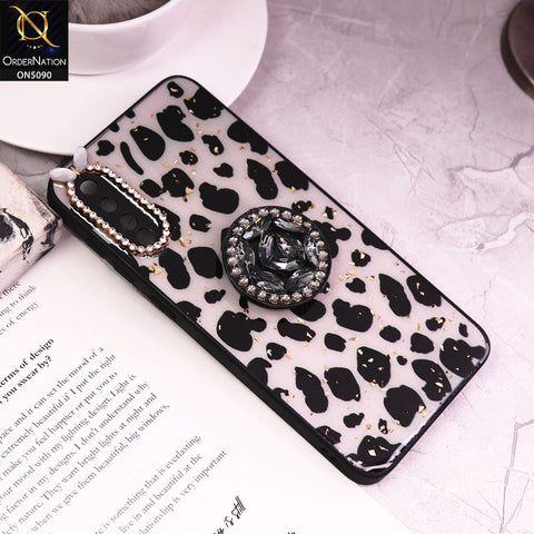 Samsung Galaxy A50s Cover - Design3 - Bling Series - Glitter Foil Soft Border Case With Holder(Glitter Does Not Move)