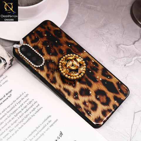 Samsung Galaxy A50 Cover - Design9 - Bling Series - Glitter Foil Soft Border Case With Holder(Glitter Does Not Move)