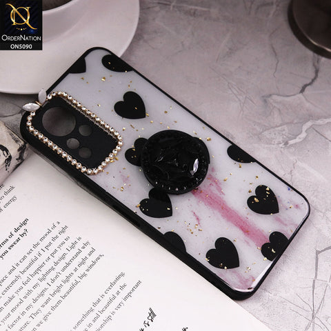 Infinix Note 11 Cover - Design2 - Bling Series - Glitter Foil Soft Border Case With Holder(Glitter Does Not Move)
