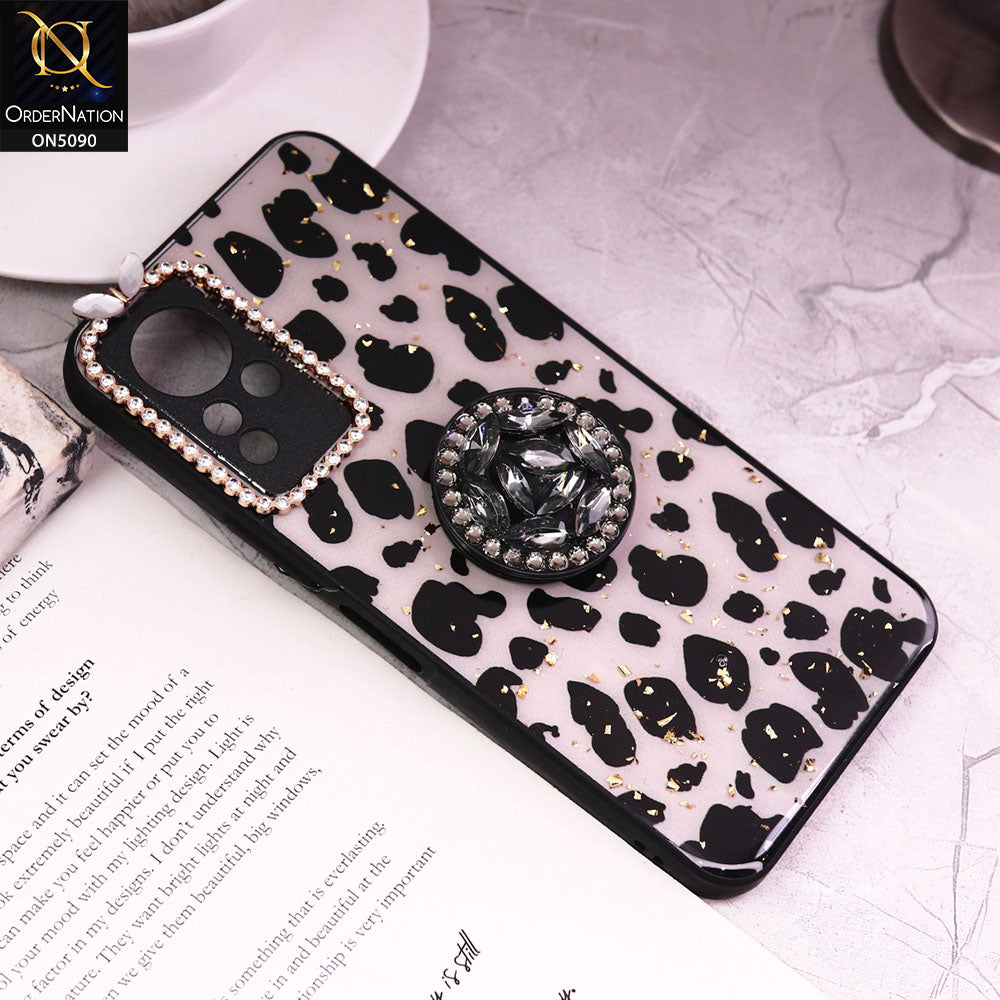 Infinix Note 11 Cover - Design3 - Bling Series - Glitter Foil Soft Border Case With Holder(Glitter Does Not Move)
