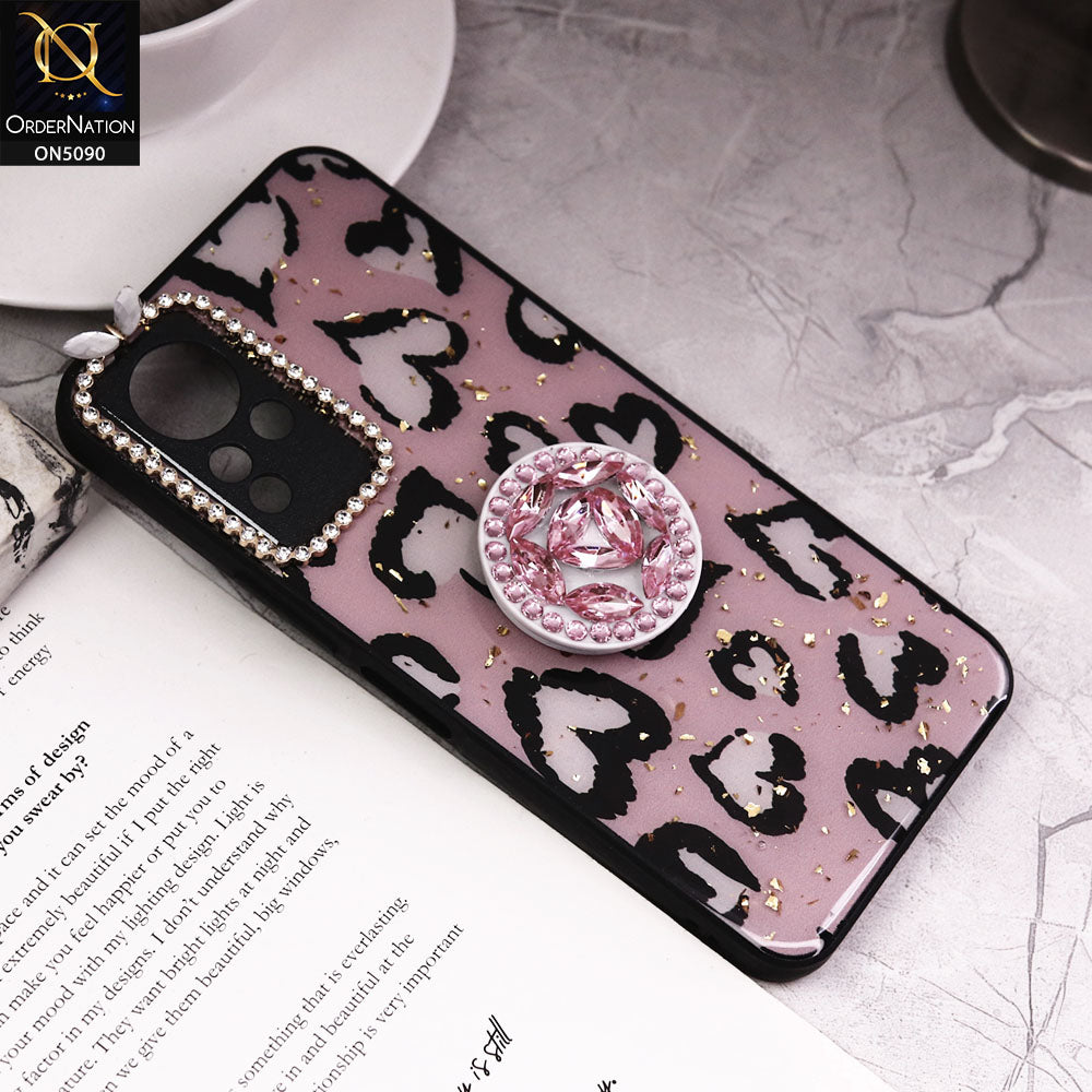 Infinix Note 11 Cover - Design8 - Bling Series - Glitter Foil Soft Border Case With Holder(Glitter Does Not Move)