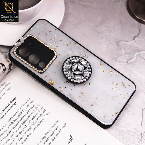 Infinix Note12 G96 Cover - Design10 - Bling Series - Glitter Foil Soft Border Case With Holder(Glitter Does Not Move)