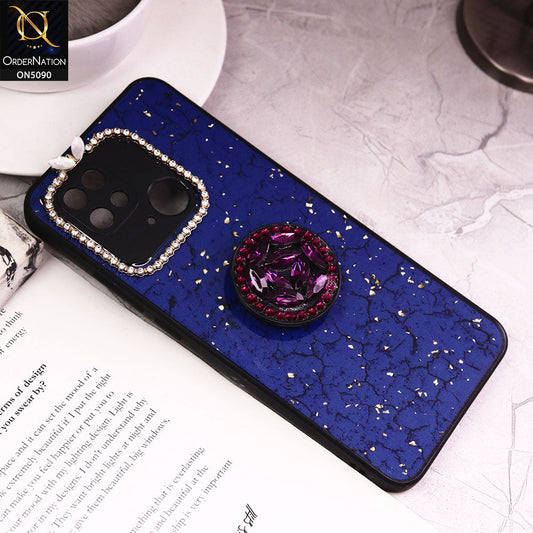 Xiaomi Redmi 10C Cover - Design6 - Bling Series - Glitter Foil Soft Border Case With Holder(Glitter Does Not Move)