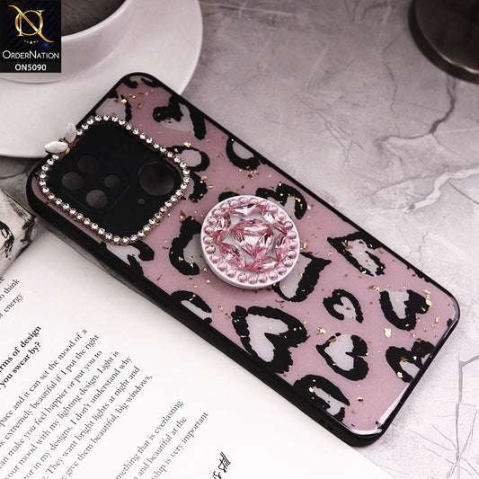 Xiaomi Redmi 10C Cover - Design8 - Bling Series - Glitter Foil Soft Border Case With Holder(Glitter Does Not Move)