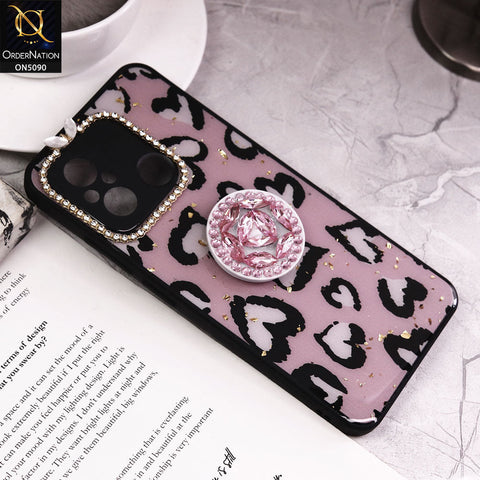Xiaomi Redmi 12C Cover - Design8 - Bling Series - Glitter Foil Soft Border Case With Holder(Glitter Does Not Move)