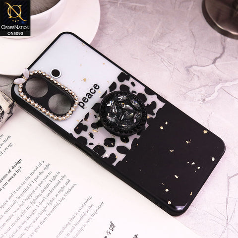 Xiaomi Redmi 13C Cover - Design4 - Bling Series - Glitter Foil Soft Border Case With Holder(Glitter Does Not Move)