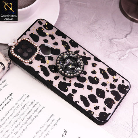 Xiaomi Redmi 9C Cover - Design3 - Bling Series - Glitter Foil Soft Border Case With Holder(Glitter Does Not Move)