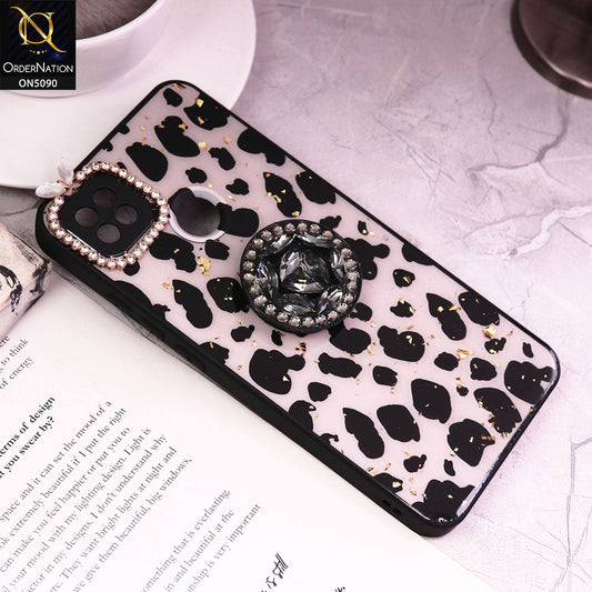 Xiaomi Redmi 10A Cover - Design3 - Bling Series - Glitter Foil Soft Border Case With Holder(Glitter Does Not Move)