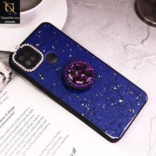 Xiaomi Redmi 9C Cover - Design6 - Bling Series - Glitter Foil Soft Border Case With Holder(Glitter Does Not Move)