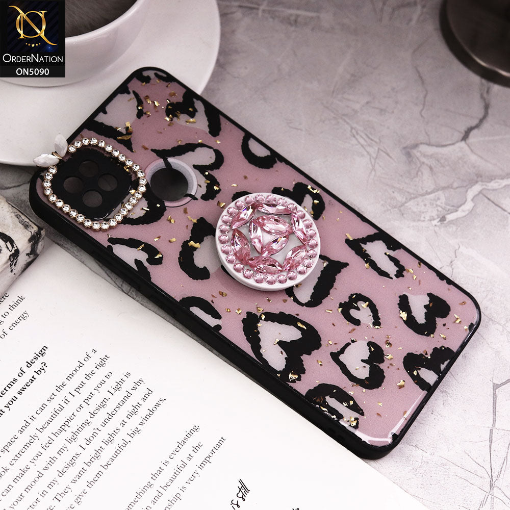 Xiaomi Redmi 9C Cover - Design8 - Bling Series - Glitter Foil Soft Border Case With Holder(Glitter Does Not Move)