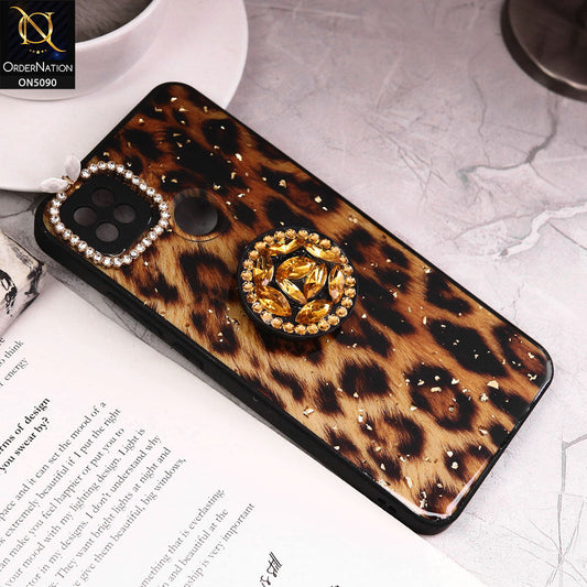 Xiaomi Redmi 10A Cover - Design9 - Bling Series - Glitter Foil Soft Border Case With Holder(Glitter Does Not Move)