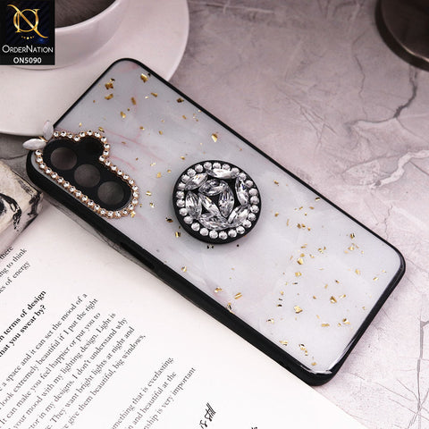 Samsung Galaxy A 13 5G Cover - Design10 - Bling Series - Glitter Foil Soft Border Case With Holder(Glitter Does Not Move)