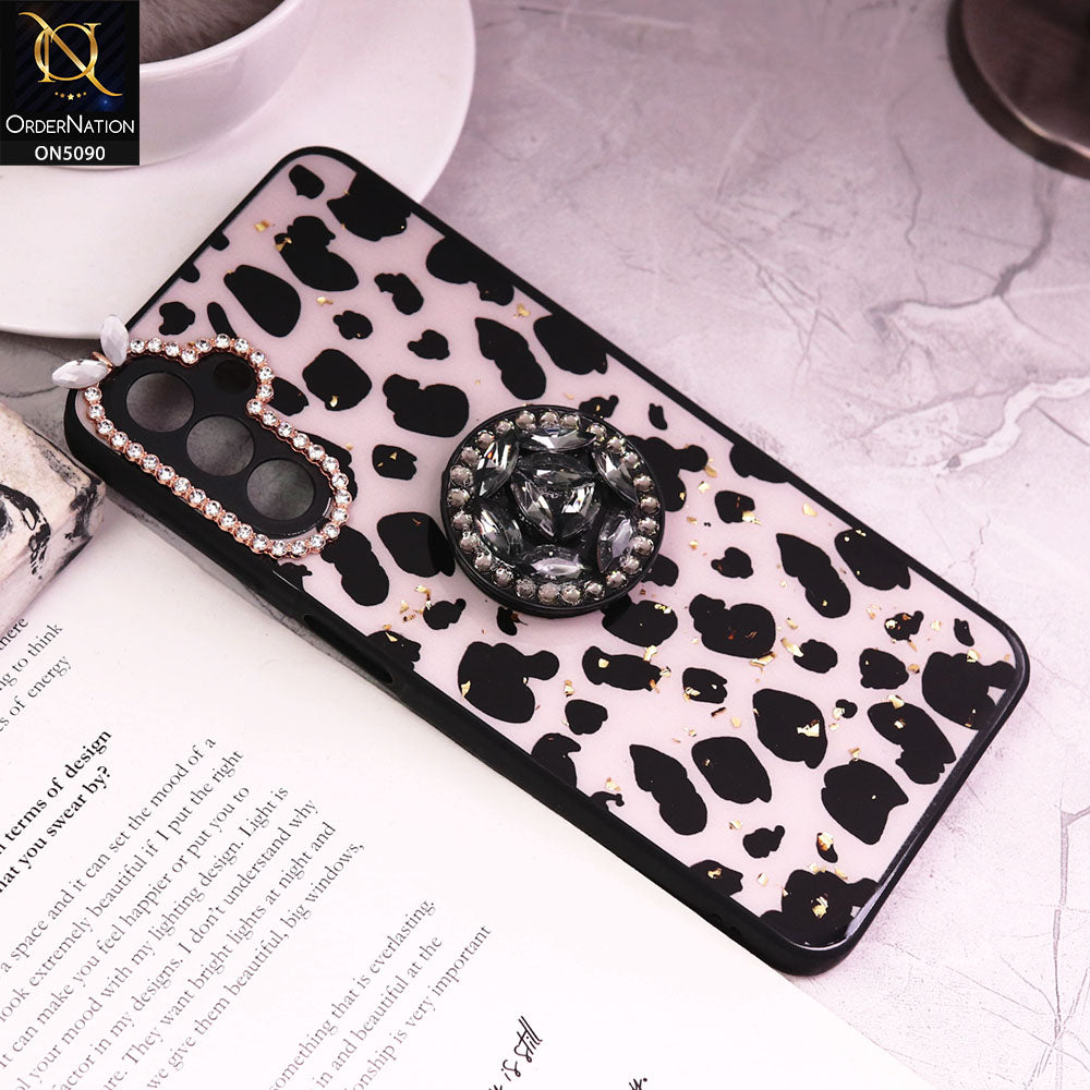 Samsung Galaxy A 13 5G Cover - Design3 - Bling Series - Glitter Foil Soft Border Case With Holder(Glitter Does Not Move)