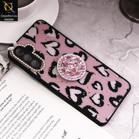 Samsung Galaxy A 13 5G Cover - Design8 - Bling Series - Glitter Foil Soft Border Case With Holder(Glitter Does Not Move)