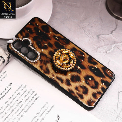 Samsung Galaxy A04s Cover - Design9 - Bling Series - Glitter Foil Soft Border Case With Holder(Glitter Does Not Move)