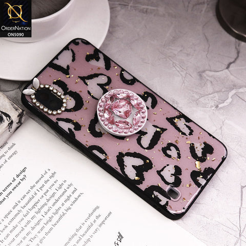 Samsung Galaxy A10 Cover - Design8 - Bling Series - Glitter Foil Soft Border Case With Holder(Glitter Does Not Move)