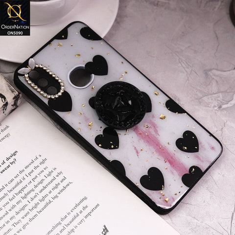 Samsung Galaxy A10s Cover - Design2 - Bling Series - Glitter Foil Soft Border Case With Holder(Glitter Does Not Move)