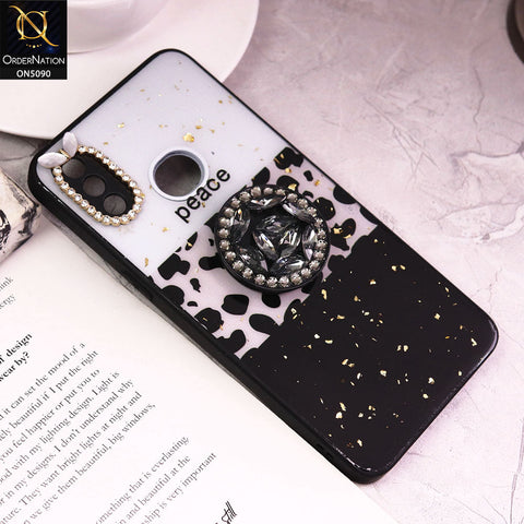 Samsung Galaxy A10s Cover - Design4 - Bling Series - Glitter Foil Soft Border Case With Holder(Glitter Does Not Move)