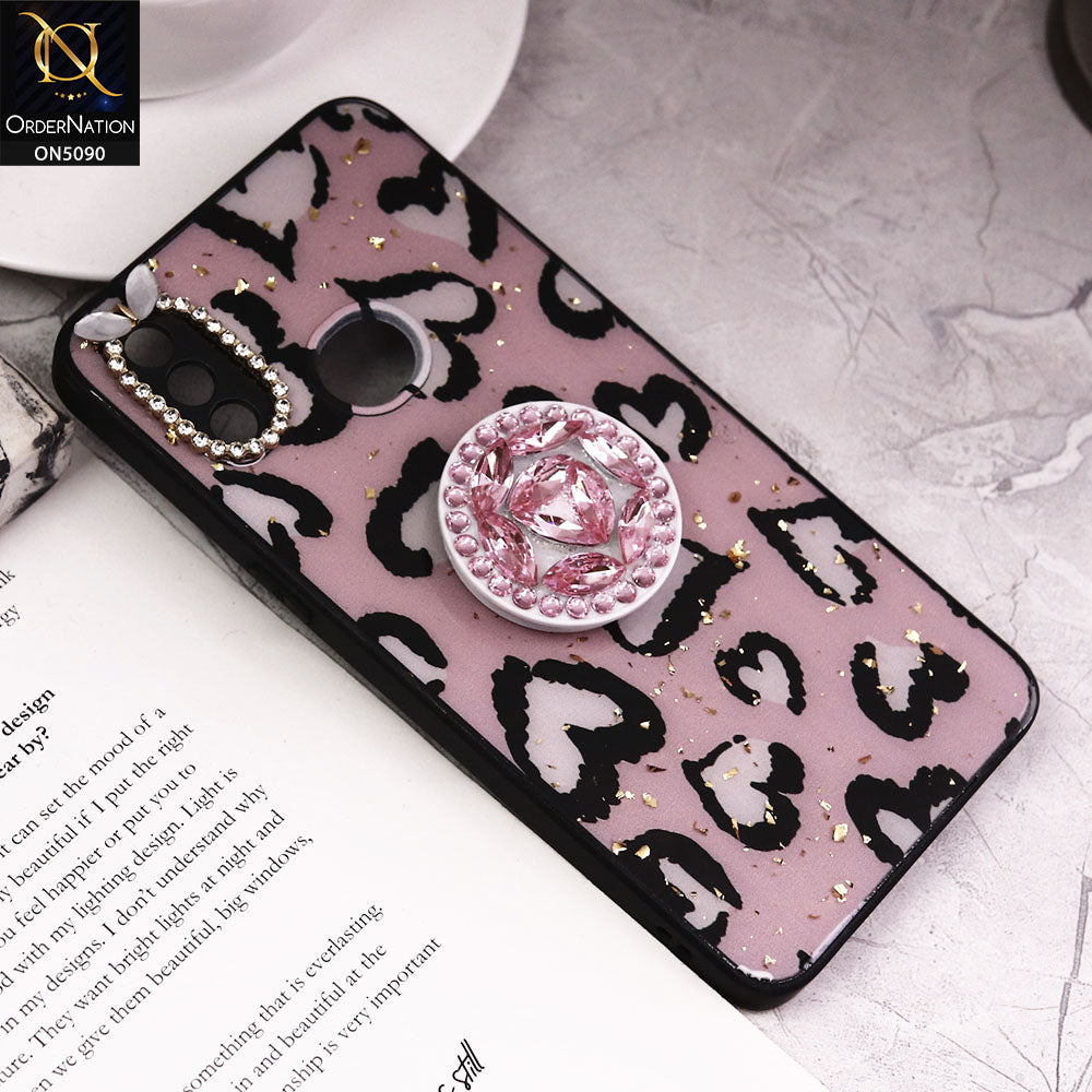 Samsung Galaxy A10s Cover - Design8 - Bling Series - Glitter Foil Soft Border Case With Holder(Glitter Does Not Move)