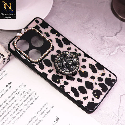 Tecno Spark 10C Cover - Design3 - Bling Series - Glitter Foil Soft Border Case With Holder(Glitter Does Not Move)