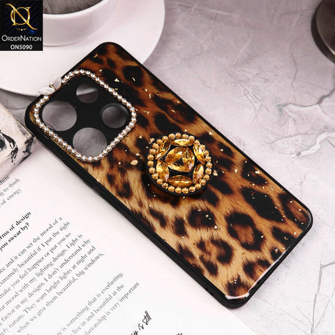 Infinix Smart 7 HD Cover - Design9 - Bling Series - Glitter Foil Soft Border Case With Holder(Glitter Does Not Move)