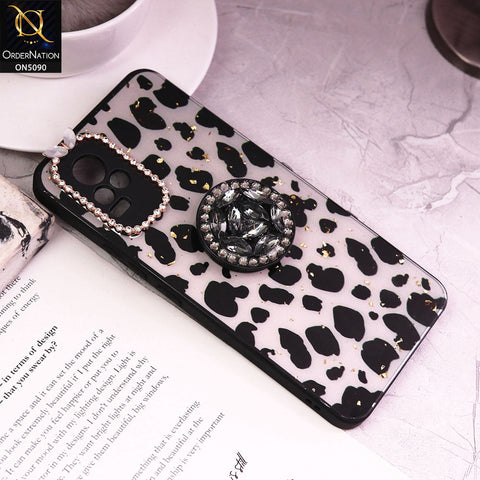 Vivo V21e Cover - Design3 - Bling Series - Glitter Foil Soft Border Case With Holder(Glitter Does Not Move)