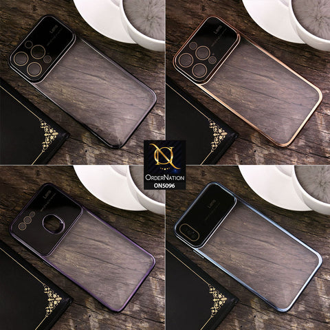 Vivo V23e Cover - Black - New Color Electroplating Borders Camera Lens Soft Transparent Case