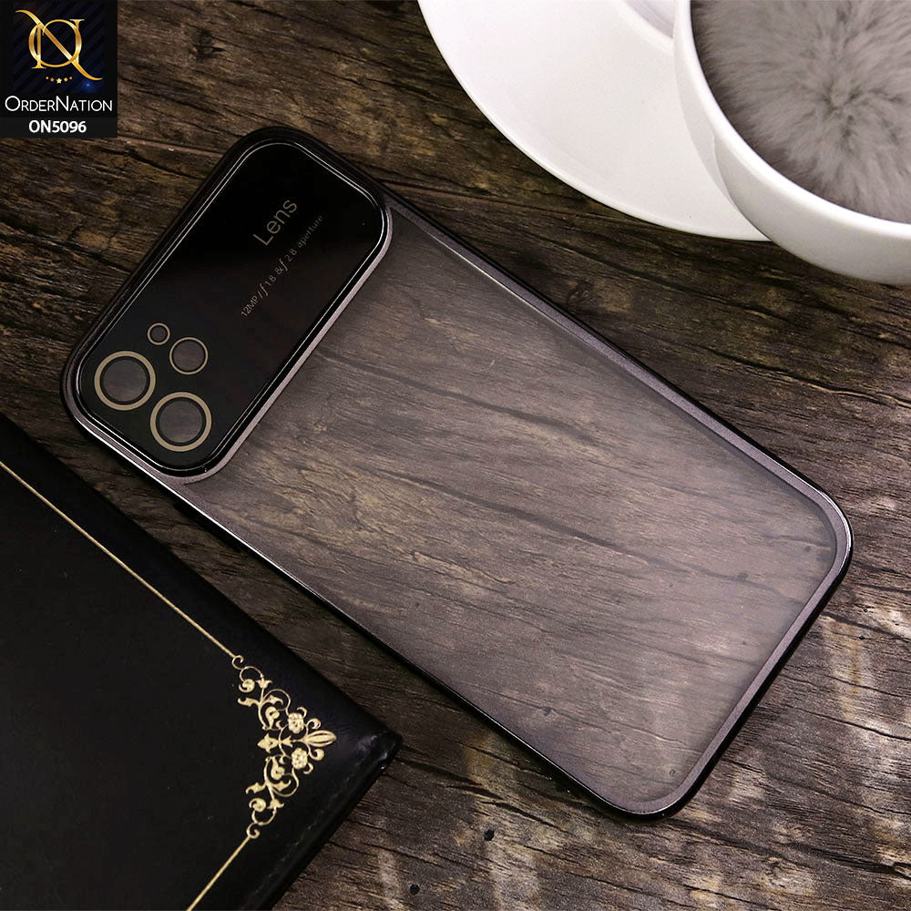 iPhone 11 Cover - Black - New Color Electroplating Borders Camera Lens Soft Transparent Case