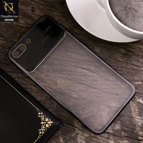 iPhone 8 Plus / 7 Plus Cover - Black - New Color Electroplating Borders Camera Lens Soft Transparent Case