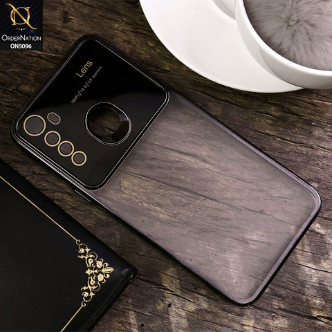 Realme 5s Cover - Black - New Color Electroplating Borders Camera Lens Soft Transparent Case